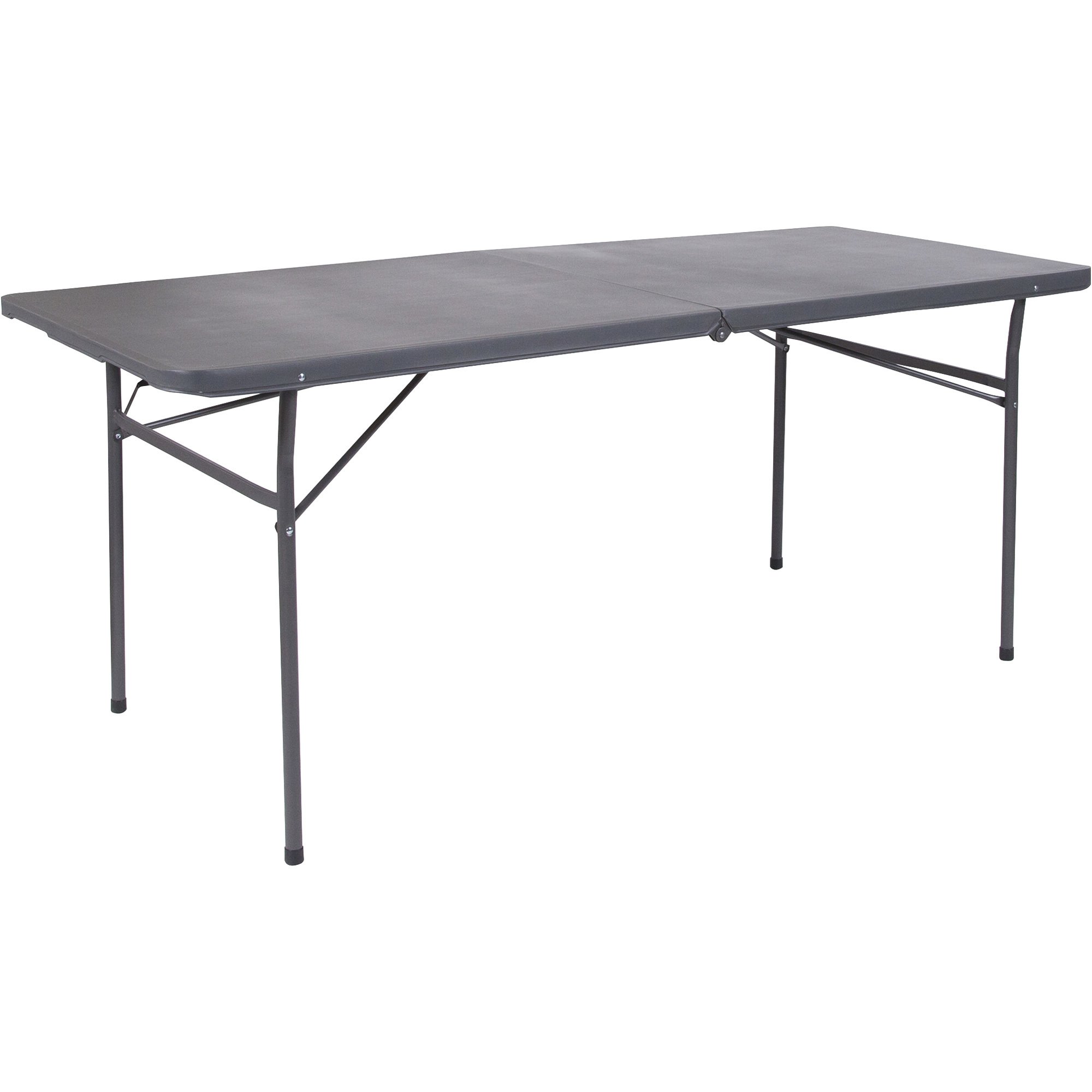 Flash furniture Commercial-Grade Plastic Bi-Fold Table — 72in.L x 30in.W x 29in.H